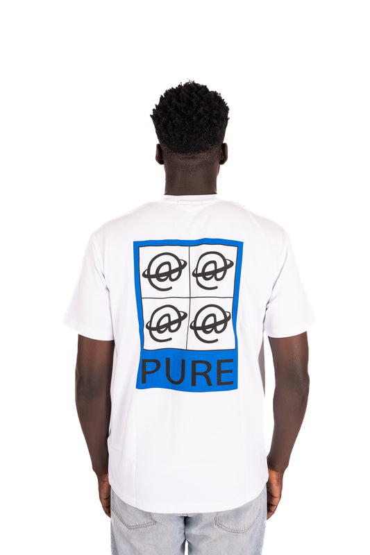 PURE SS23 LOGO T-SHIRT - WHITE/BLUE